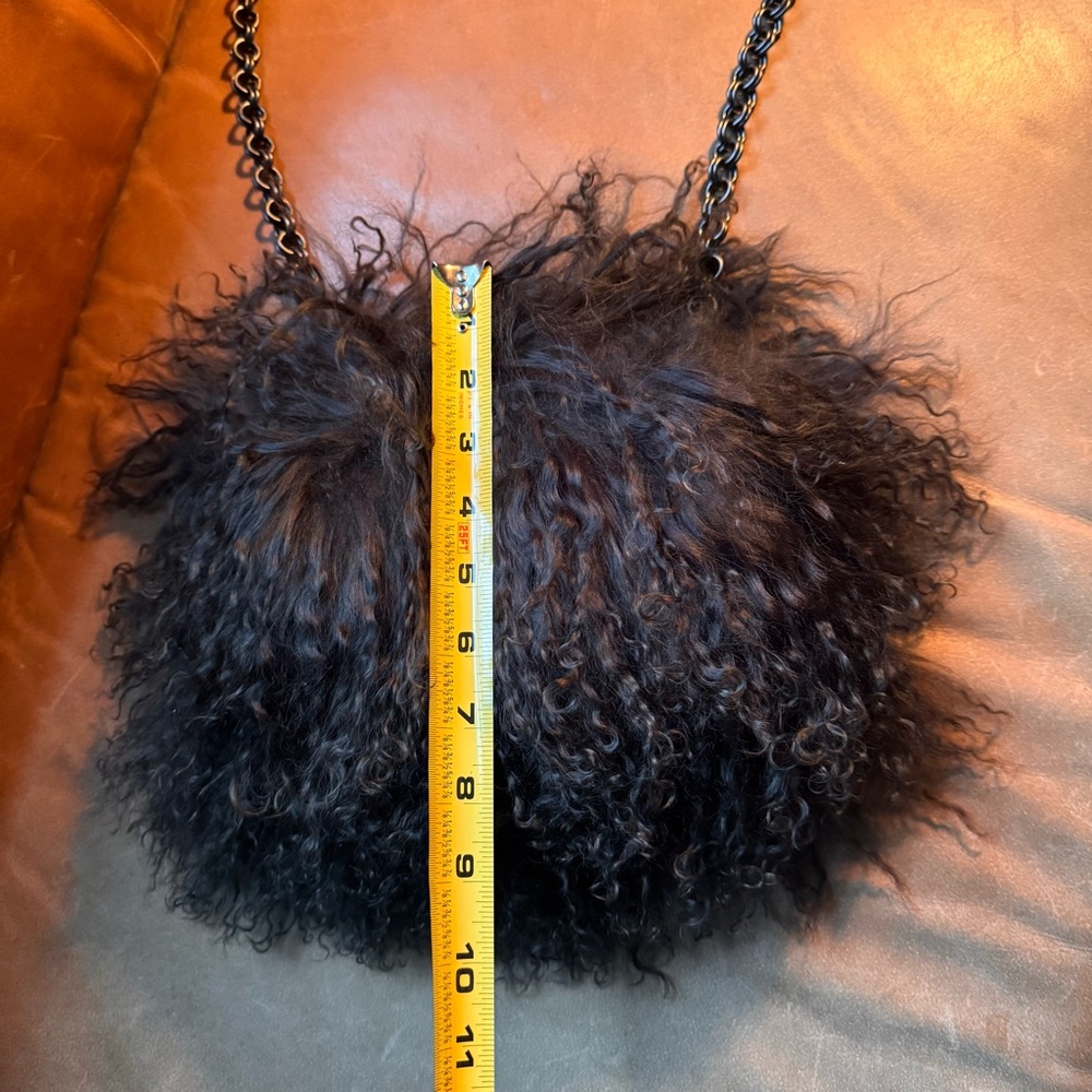 Pour La Victoire Mongolian fur bag w chain - Picture 11 of 13